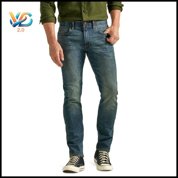 Slim Straight Leg Jeans with Extreme Flex Waistband for Men